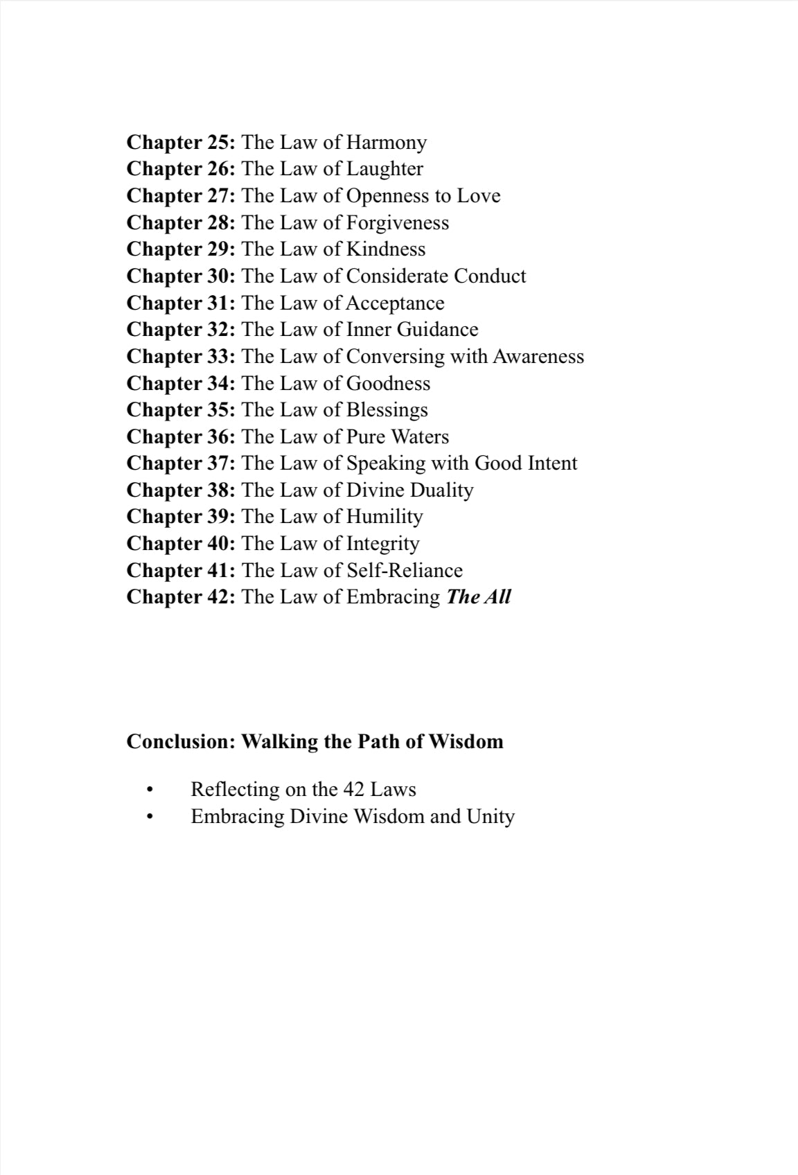 The 42 Laws of Wisdom - Keys to Spiritual Alignment